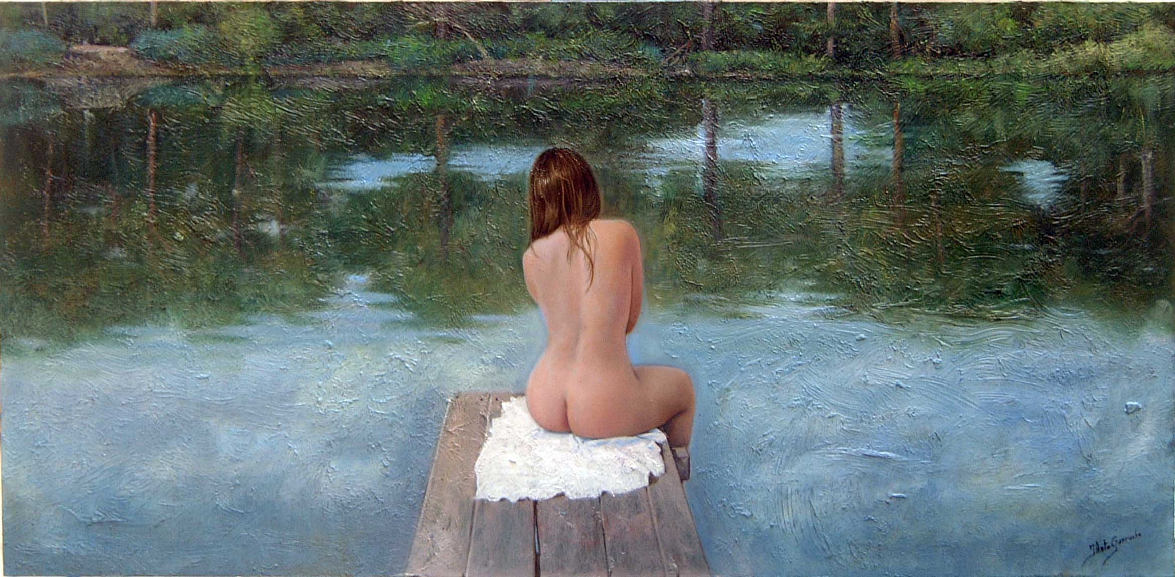 Desnudo en el lago